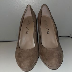 Tan suede like materials